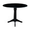 International Concepts Round 42 in Round Dual Drop Leaf Pedestal Table, 36.3 inH, Black, 42 W, 42 L, 36.3 in H, Wood K46-42DPT-27B-6B - alternate 6